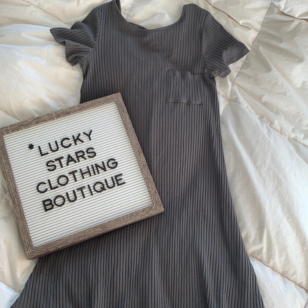 Juniors Ribbed Short Dress
